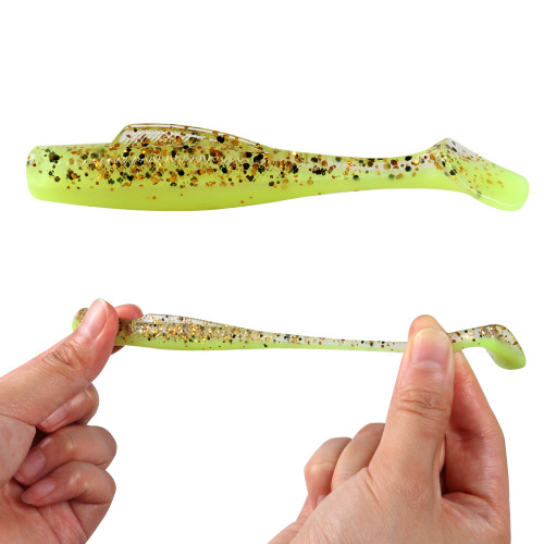 TPR Double Color T Tail Lure Soft Bait 5.5CM 1.6G 6PCS Fishing Bait