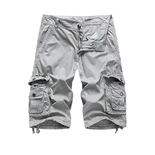 2025 Wholesale Amazon Ebay Cargo Pants Multi-Pocket 8-Color Casual Pants Men's Fashion 5-Point Pants 082
