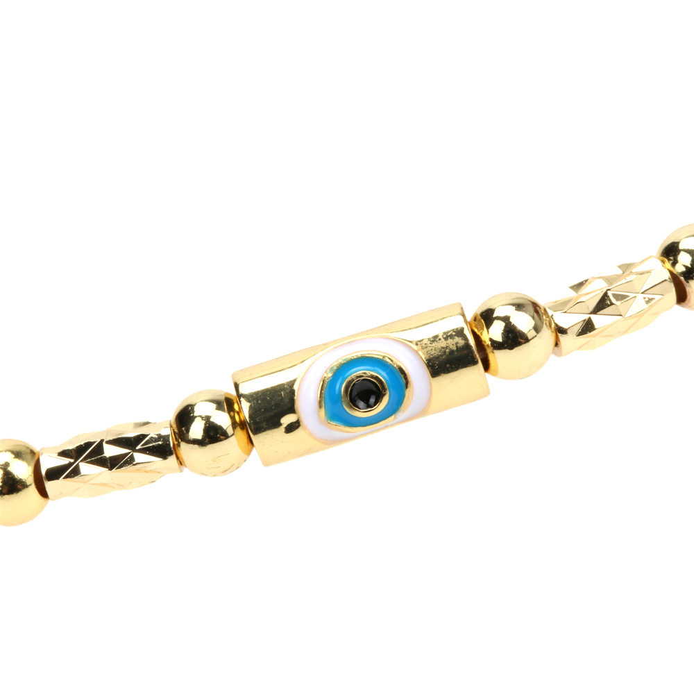 copper goldplated bead bracelet accessories devils eye handdrop oil elastic bracelet wholesalepicture1