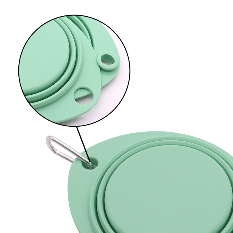 Fabricantes Macarons Tazón para perros Tazón doble Tazón de arroz para perros 2 Uso Tazón plegable para mascotas de silicona de grado alimenticio