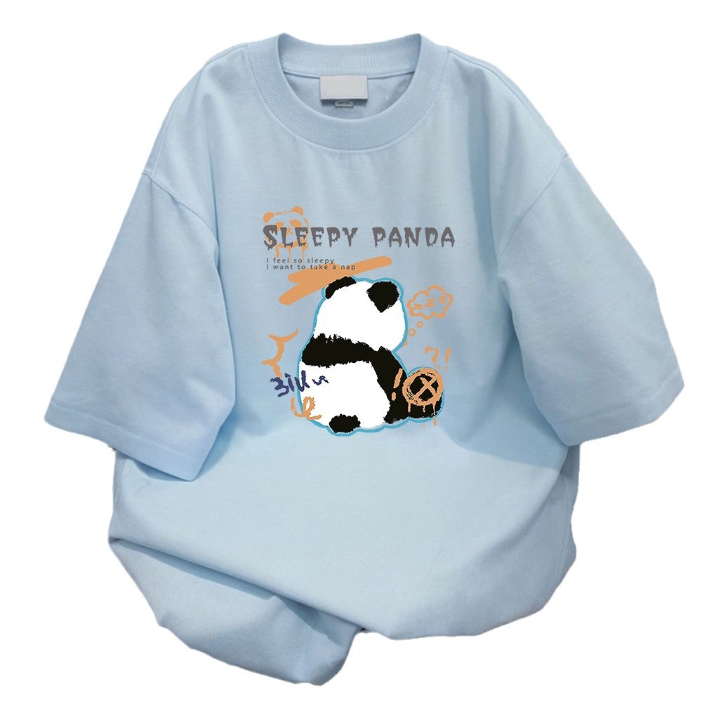 純綿半袖tシャツ女性wish eabyアマゾン外国貿易欧米女装少女感プリントゆるい丸首