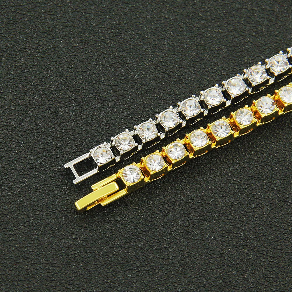 Single-row Diamonds One-row Diamond Necklace Full Of Diamonds Tennis Chain display picture 8