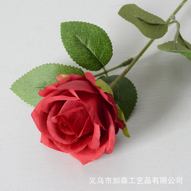 模造ベルベットバラ一本造花人工花ウェディングホームバレンタインデー装飾高級感花束壁|undefined