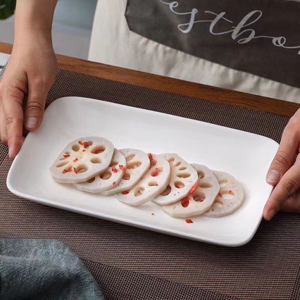 Cake Rectangular Fish Plate, Multi-Dish Hotel Ceramic Sushi Plate, Serving Tray, Plate for Home Use, Rice Roll Plate