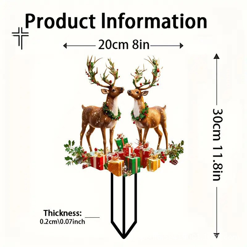 Nuevos productos transfronterizos de Navidad genio y árboles jardín interior y exterior acrílico inserción infantil interesante inserción