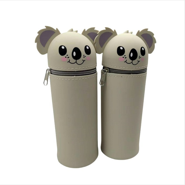クロスボーダー伸縮シリコンペンホルダー動物コアラかわいい鉛筆ペンホルダーペンバッグ立体収納文具箱|undefined