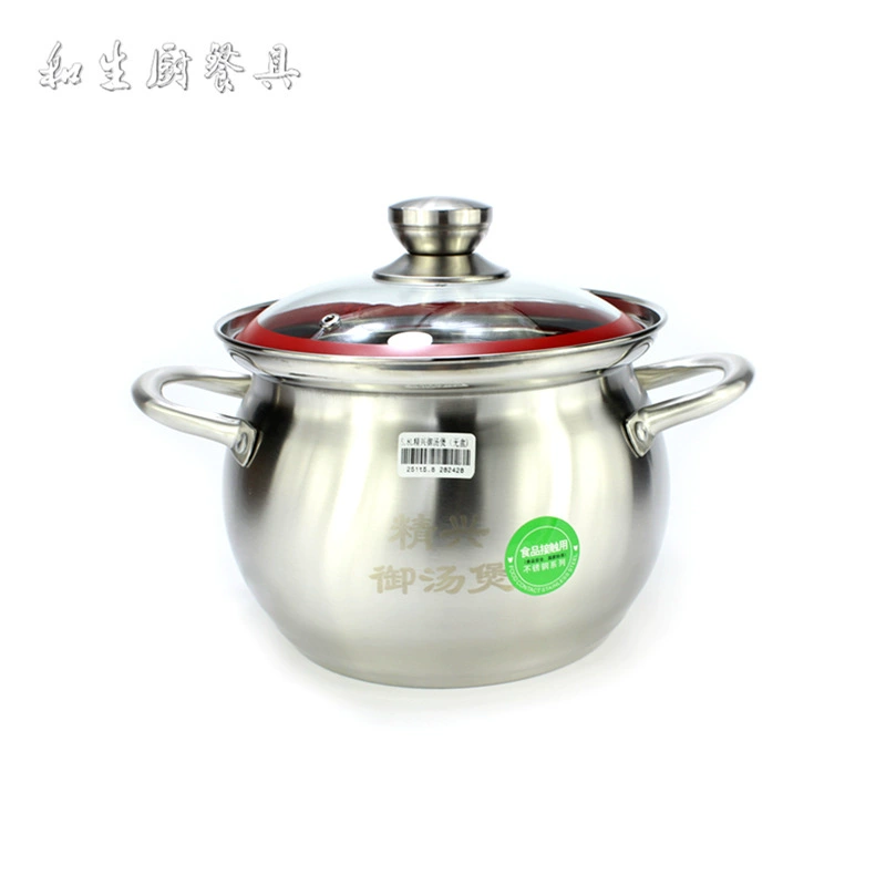 Стойки рек и озер с Korean двойной ручкой, кастрюля с двойными ушками из нержавеющей стали в европейском стиле, большой объем 39 юаней