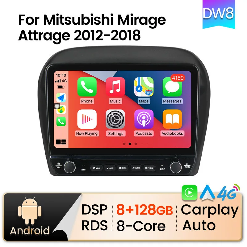 Suitable for Mitsubishi Mirage Attrage 12-18 Android large screen mid-controlled car navigation screen