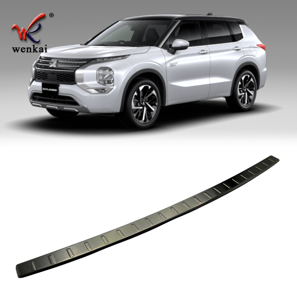 Adecuado para Mitsubishi 22 outlander modificado parachoques trasero especial Acero inoxidable externo anti-arañazos placa trasera