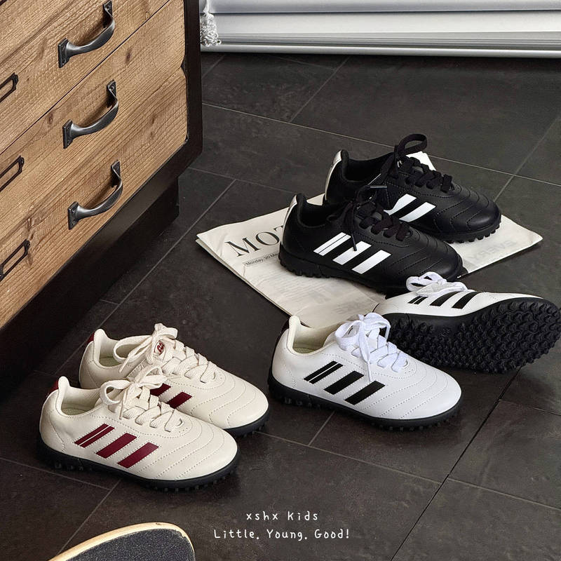 Xshx Retro Functional Thin-Soled Sneakers Wenzhou Children's Shoes for Boys and Girls Autumn New Simple Sports Velcro Barefoot Feeling
