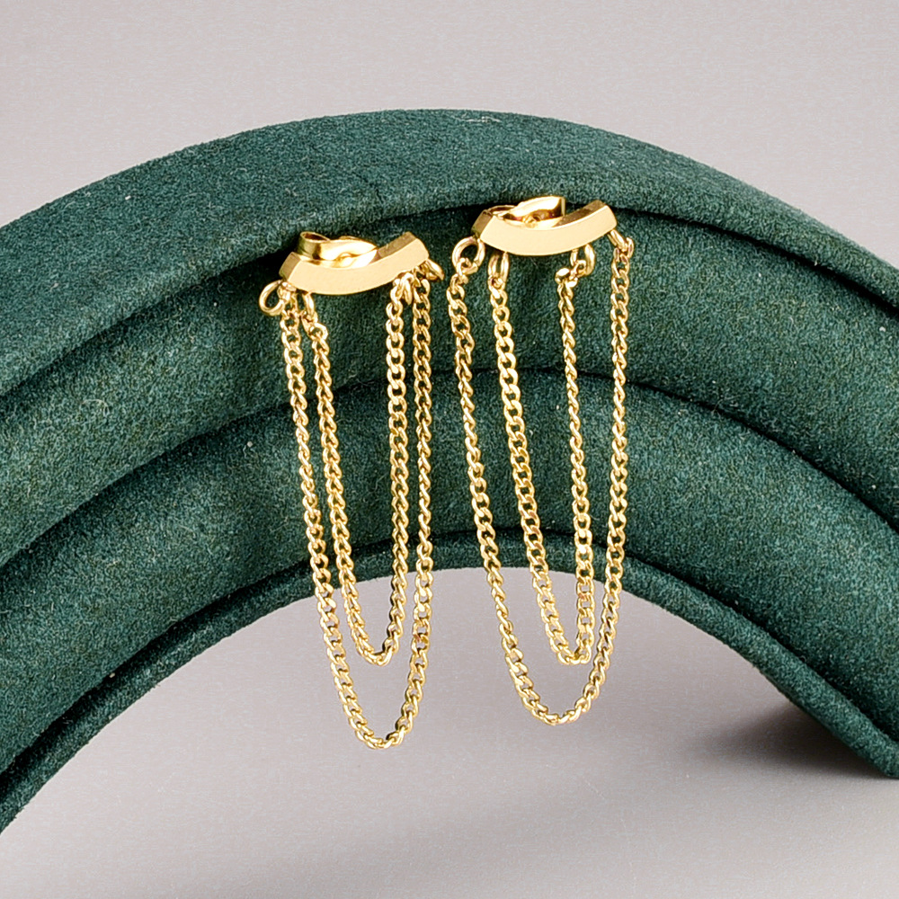 Lady Heart Shape Titanium Steel Drop Earrings Plating Stainless Steel Earrings