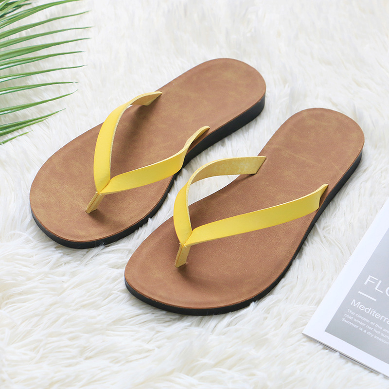 Chanclas transfronterizas verano Mujer nueva moda playa plana zapatos casual ropa exterior flip-flops fábrica al por mayor