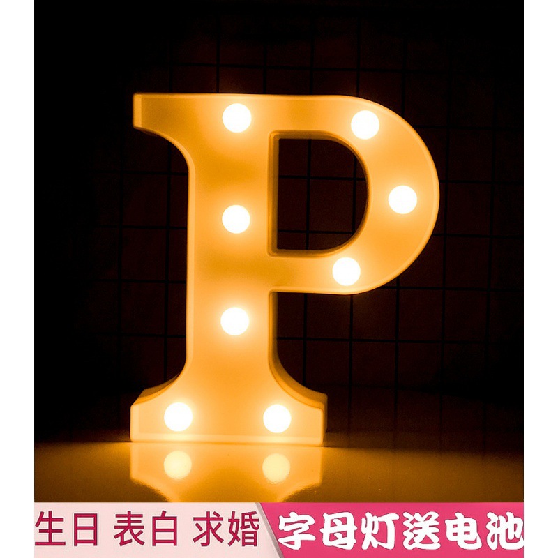 Feliz cumpleaños luz LED inglés Digital Color luz luminosa confesión romántica escena apoyos diseño carta luz al por mayor