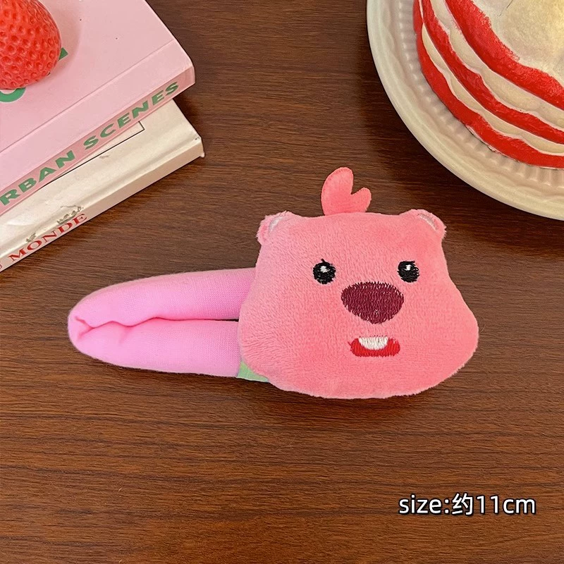 Плюшевый краб‑заколка, деми‑сезонная детская заколка с мишкой, милый разноцветный аксессуар