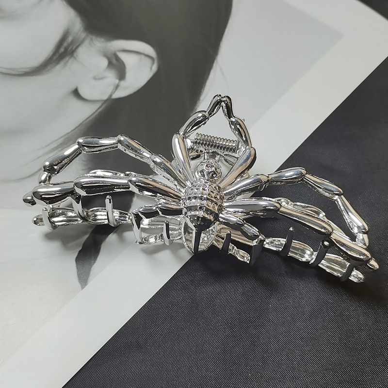Spider Pattern Women's Gender Halloween Vintage Style Women's Spider Alloy Plating Hair Claws