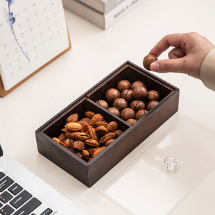 Nine-Grid Dried Fruit and Nuts Chinese-Style Candy Box Tray Snacks for New Year Tea Tray