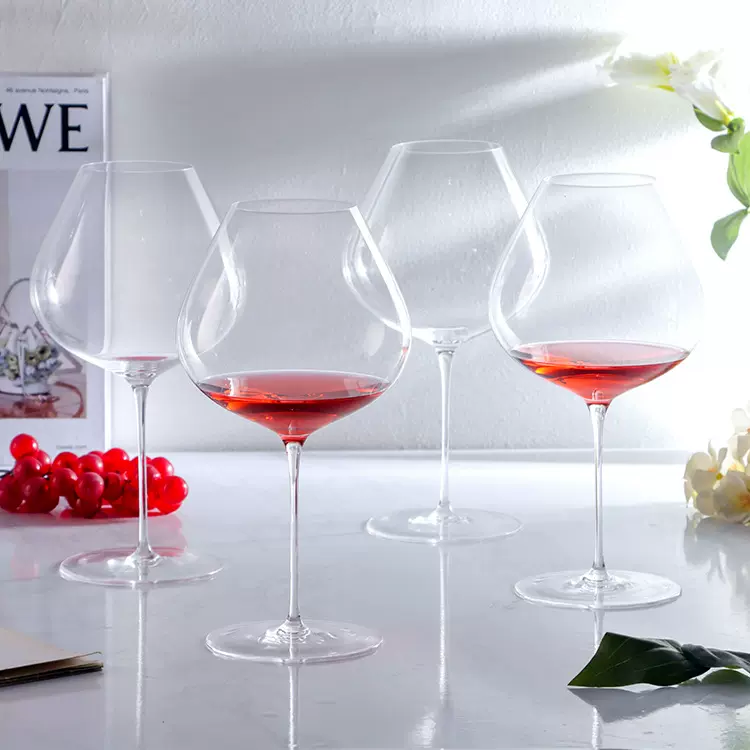 超薄Sy风土勃艮第杯zalto感官红酒杯水晶玻璃人工吹制大肚高脚杯