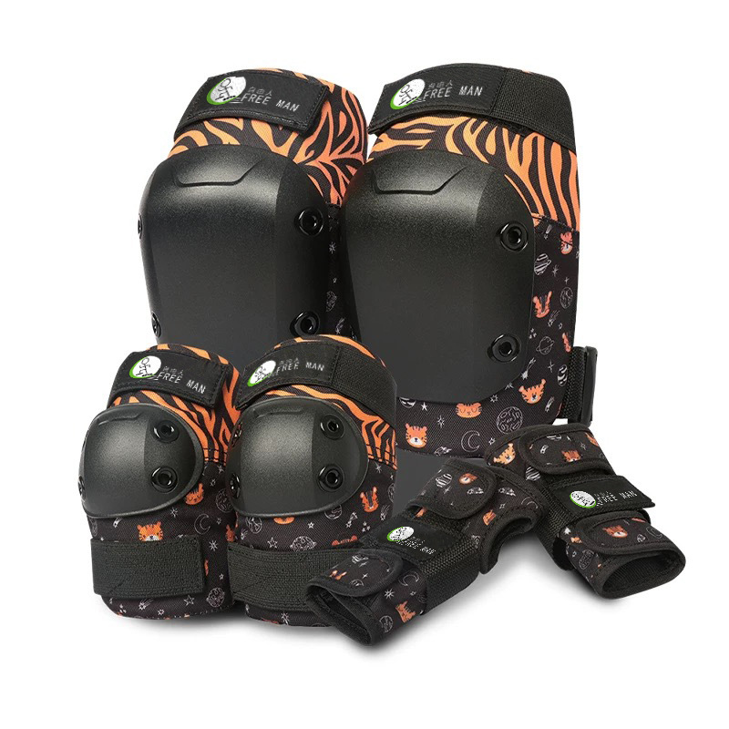 Fábrica al por mayor patineta equipo de protección de patinaje sobre ruedas rodilleras para niños equipo anti-caída equipo de protección de patinaje de esquí equipo de protección 718 equipo de protección