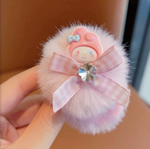 Детская резинка для волос с милым аниме-сом Санрио, безвредная игрушка, аксессуар для волос, плюш, без повреждения волос