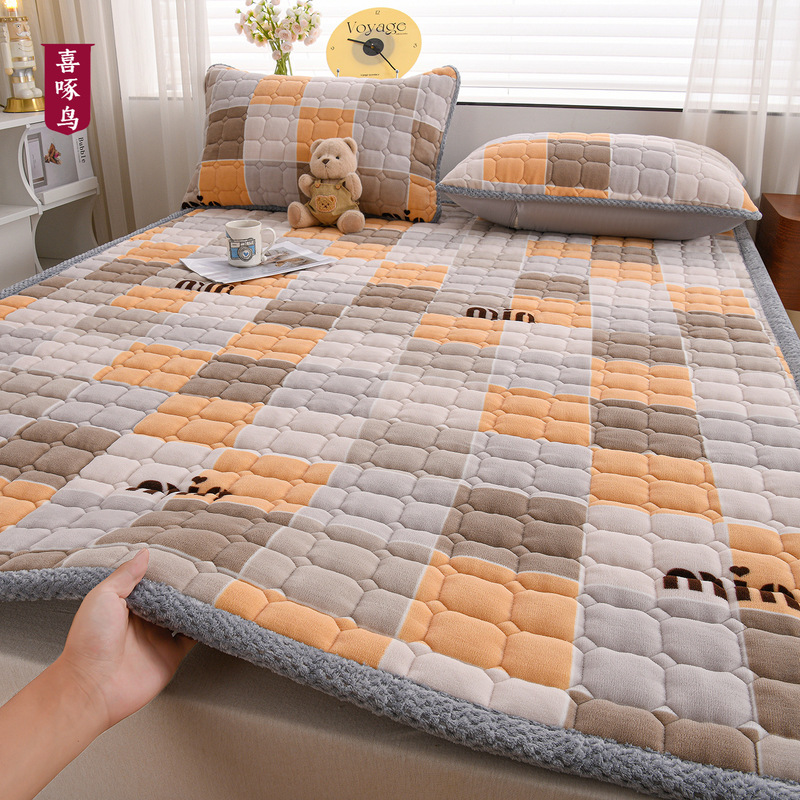 Winter Milk Velvet Mattress Cushion Thickeneded Warm Anti-Slip Mattress Home Bedroom Dormitory Single Mattress Bottom Winter Milk Velvet Mattress Cushion Thickeneded Warm Anti-Slip Mattress Home Bedroom Dormitory Single Mattress Bottom