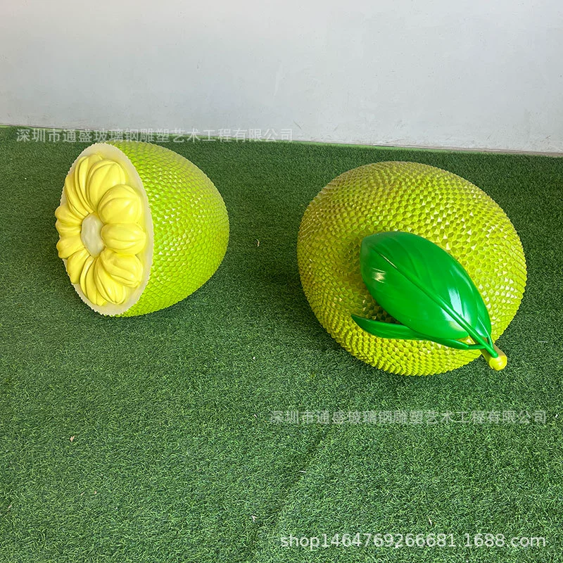 Гигантская имитация FRP Фруктовая модель украшения Ботанический сад ландшафтный стекловолоконный Скульптура Дуриан