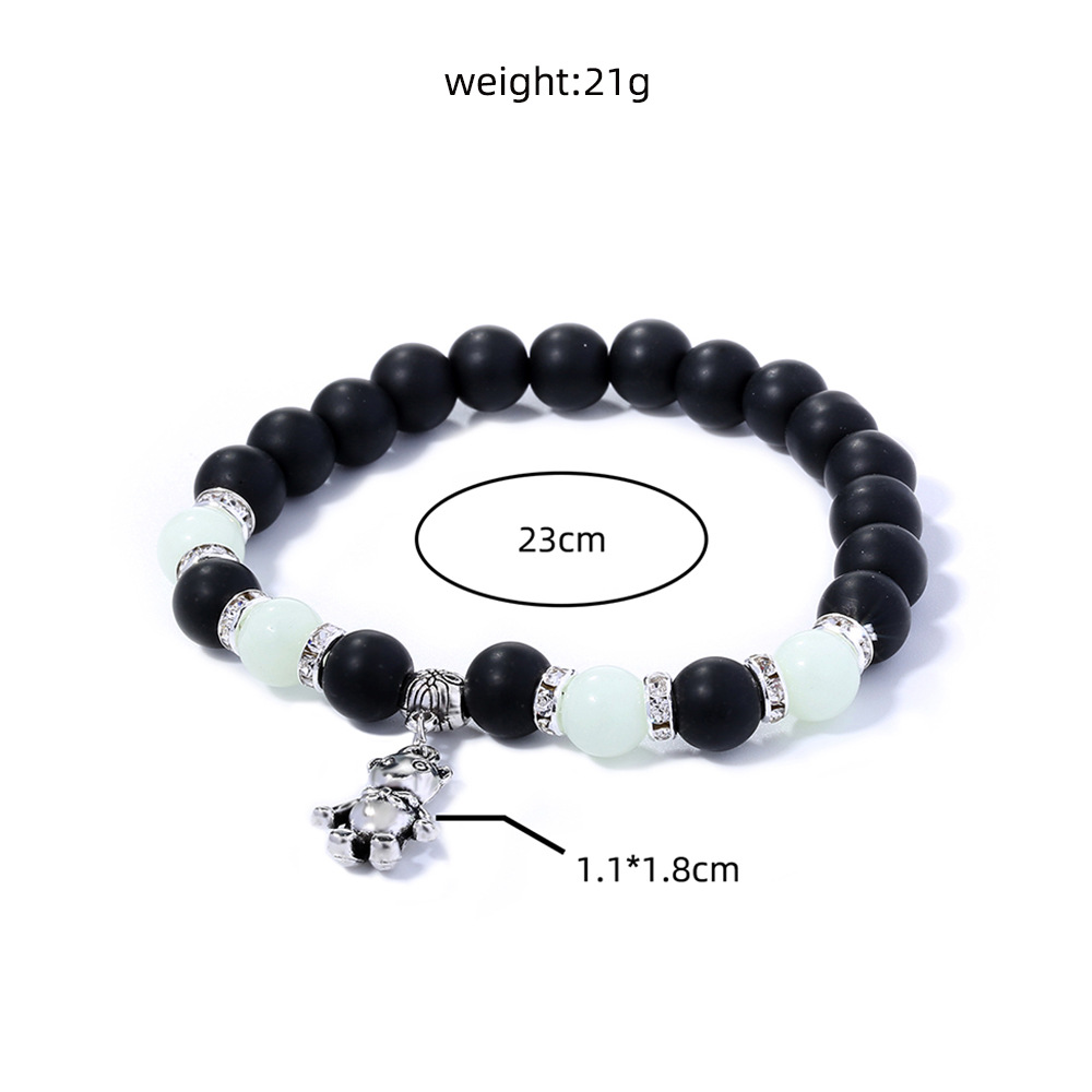 Bracelet de perles lotus phosphorescent brillant dans le noir_voghion.com