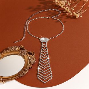 Manufacturer Recommends Wholesale Rhinestone Tie Wedding Dress Accessories Trendy Arrow-Shaped Men's and Women's Fashion Ties