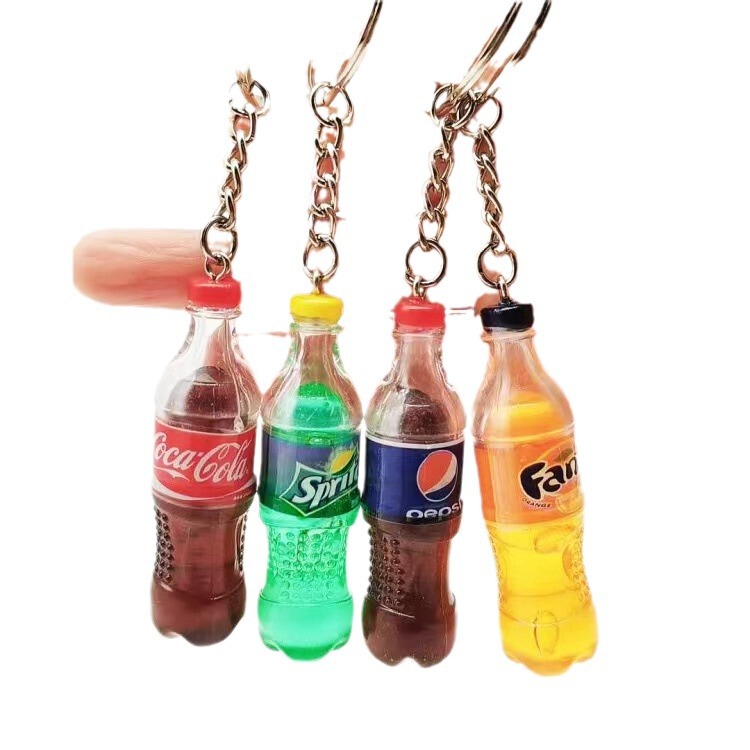 かわいいミニコーラフェンダー飲料瓶缶キーホルダーカップルバッグ自動車ストラップ小プレゼント|undefined