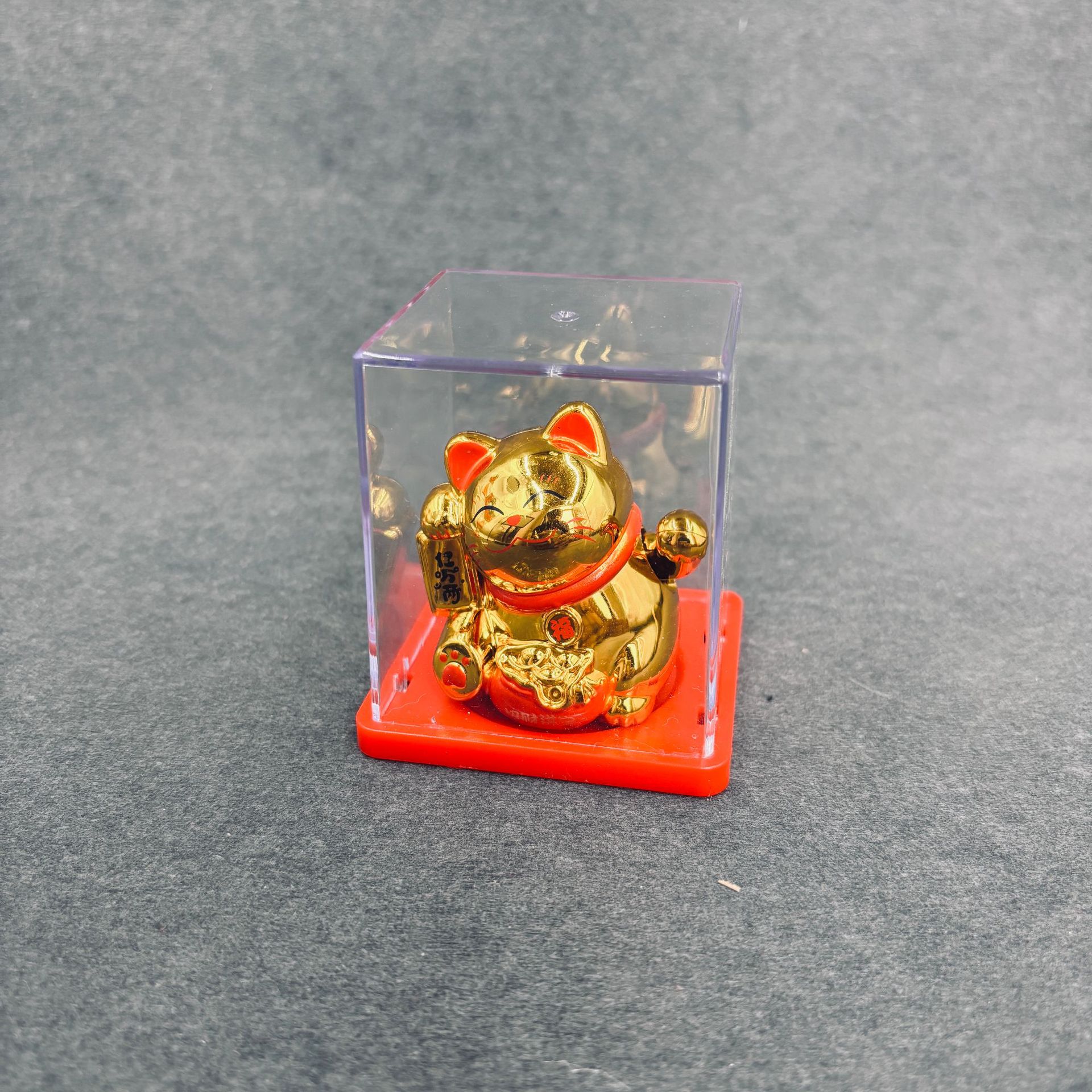 Gato de la suerte solar pequeño gato de la mano de la energía de la luz gato mini gato interior del coche regalo de la oficina decoración de apertura