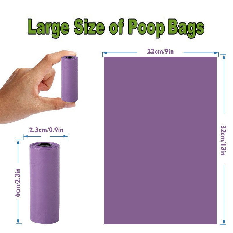 Bolsa de basura para mascotas de comercio exterior degradable solo rollo de heces bolsa de mierda bolsa de Amazon perro taburete bolsa de aseo para mascotas