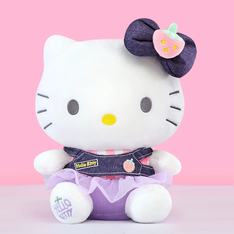 Hello Kitty, Hello Kitty, джинсовая юбка, плюшевая кукла, бархатная игрушка