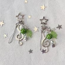 【大号音符幸运来访星星扣】串珠手机链两用挂件咕本链卡册卡扣珠