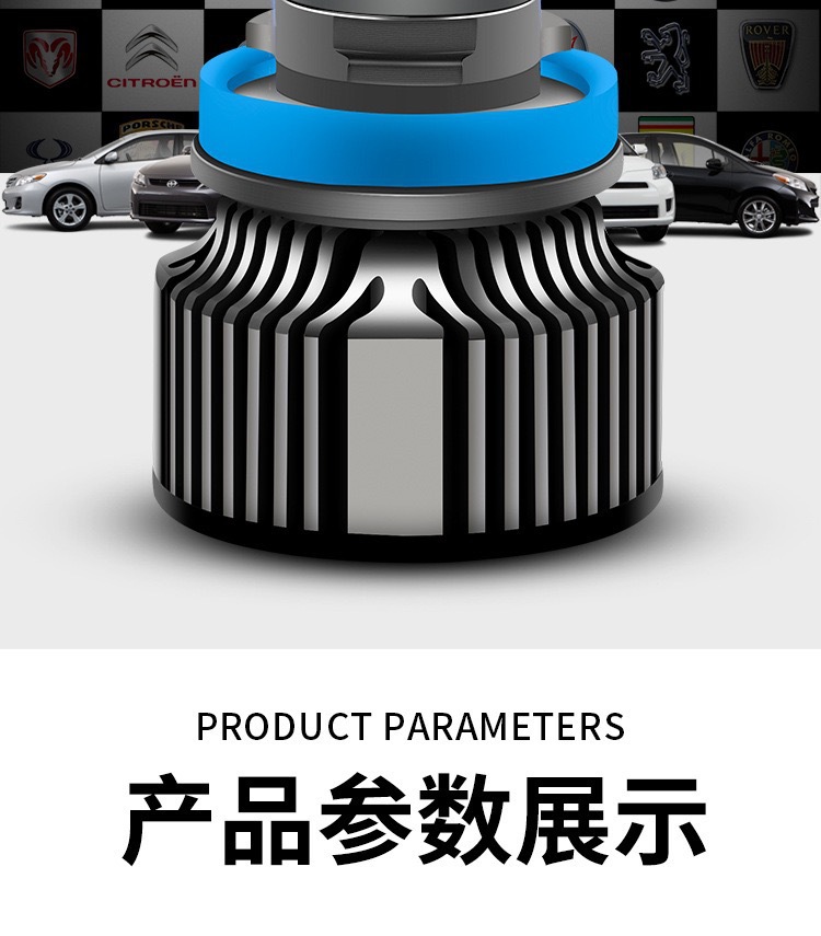 Factory Cross-Border Specializes in Automotive Led Lens Two-Color Fog Lamp H7 9005 9006 H11 Integrated Non-Destructive Installation