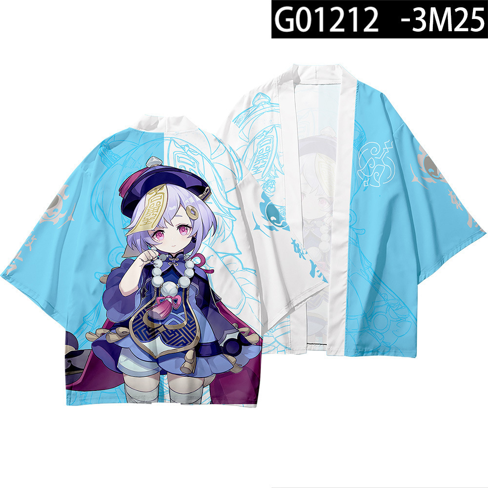 2024 verano anime cosplay dios original Genshin capa Riyue Keli cardigan kimono capa image 31