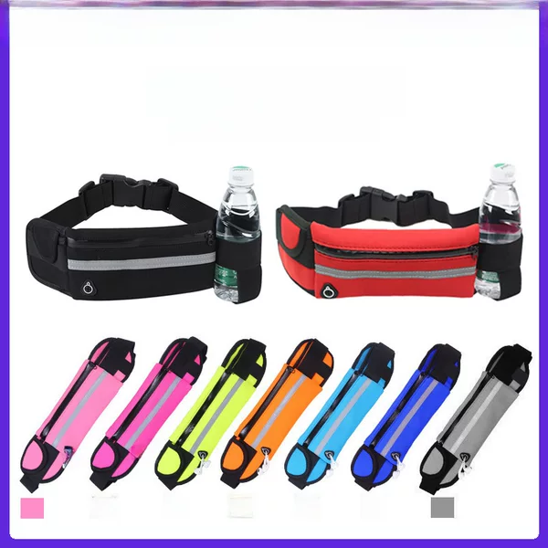 Running Bag, Sports Waist Bag, Outdoor Mobile Phone Anti-Theft Close-Fitting Invisible Multi-Functional Men's and Women's Marathon Belt Mobile Phone Bag