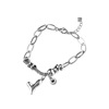 Retro brand silver bracelet heart shaped, accessory, simple and elegant design, silver 925 sample, wholesale