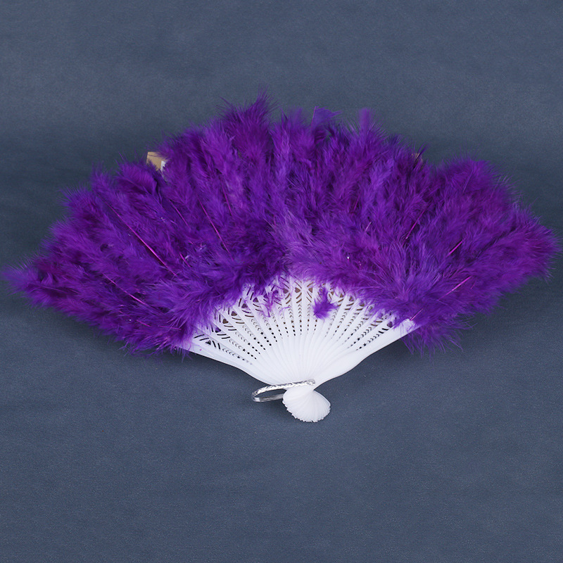 진한 보라색 봉제 깃털 부채(핫 셀링 모델)