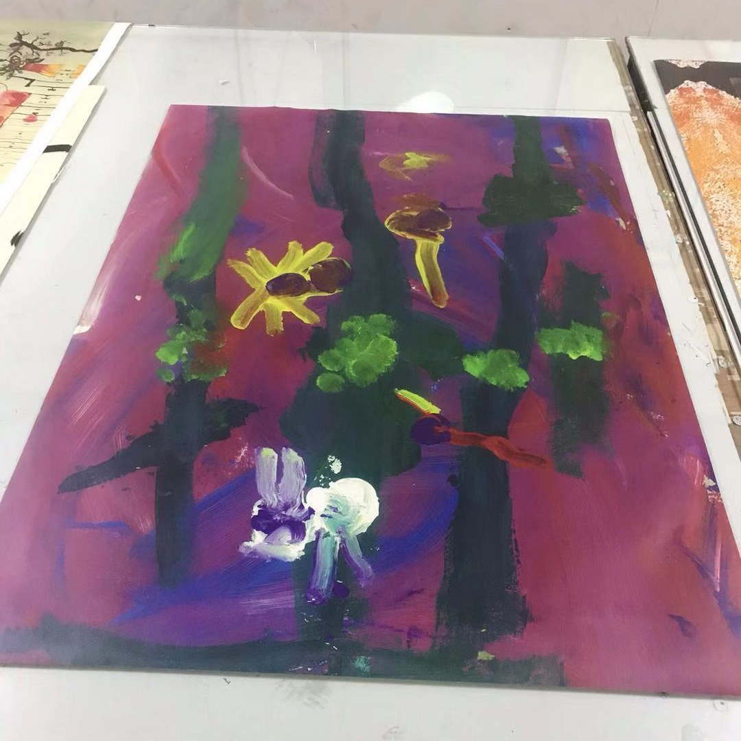 喷绘抽象油画现代简约北欧玄关装饰画酒店样板房大幅艺术壁画