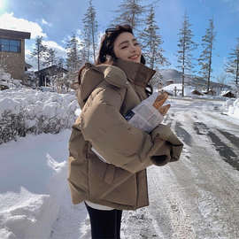 超好看羽绒棉服女款冬季2025新款宽松加厚棉衣外套短款棉袄面包服