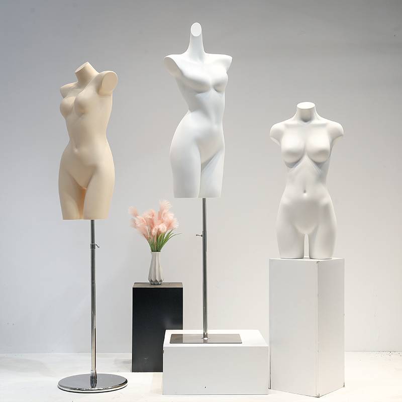 内衣模特道具女男半身哑白文胸内裤塑料假人体橱窗展示陈列架批发