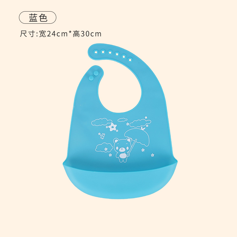 新型シリカゲルのよだれかけの赤ちゃんの防水よだれかけの幼児のプリントの図案の動物の純色のよだれかけ