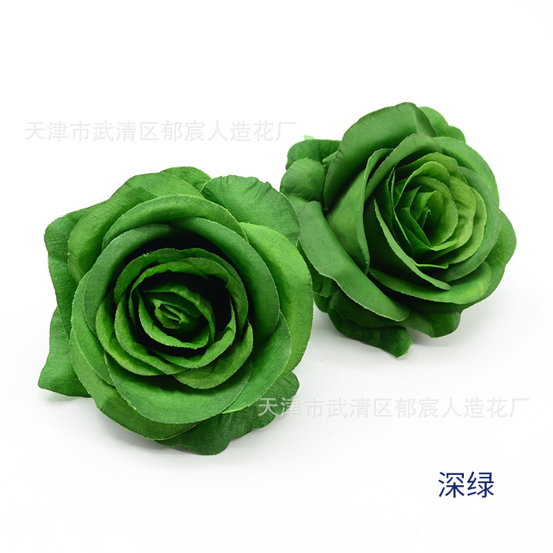 ローズ造花ハイエンドブルーフラワー結婚式の装飾偽花芯ローズヘッドローズフラワー卸売|undefined