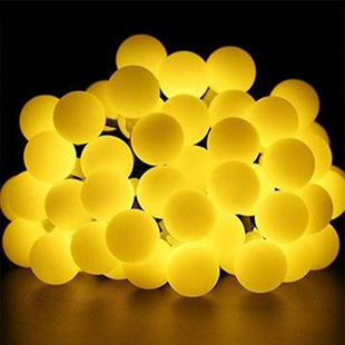 Solar outdoor round ball light string courtyard decorative lights Christmas atmosphere around the tree lights stall canopy tent light string