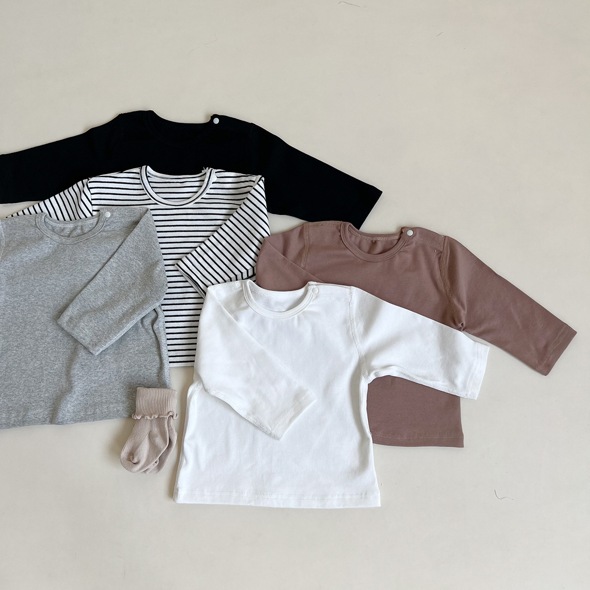 Casual Stripe Cotton T-shirts & Shirts display picture 2