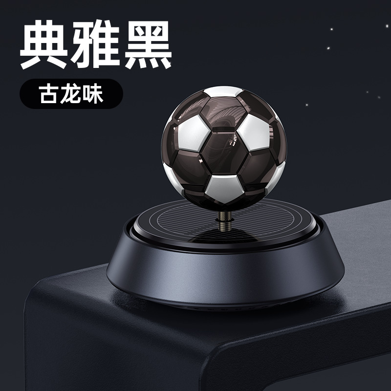 Aromaterapia coche solar giratoria fútbol suspensión decoración coche consola central negro tecnología duradera luz fragancia Decoración