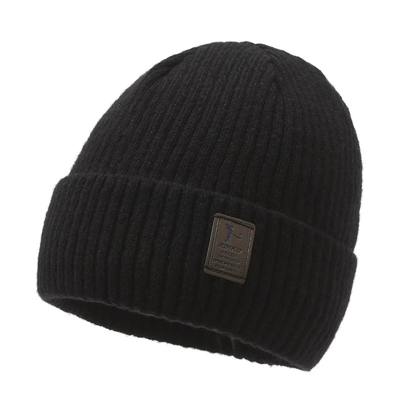 Knitted Beanie For Men Winter Warm Windproof Woolen Cotton Hat_voghion.com