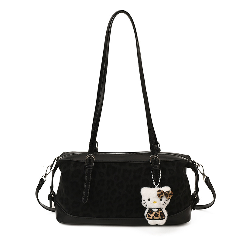 Bolsa de almohada retrógrada de leopardo bolso de mano de viaje para mujeres otoño y invierno 2025 nueva moda simple bolso de hombro axilar