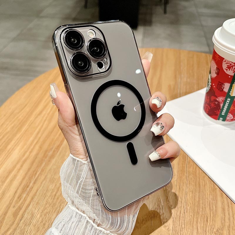 iPhone17PROMAX用ケース、高画質レンズフィルム付き、透明PC、マグネット式、Apple 16対応、耐衝撃、15対応、ハード|undefined