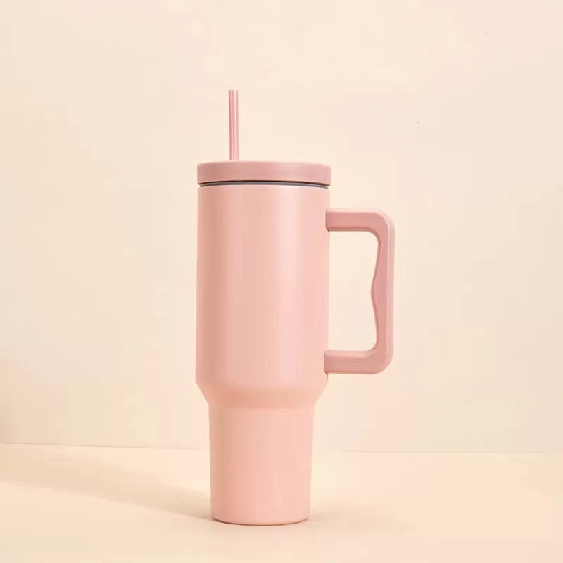 Taza de hielo con mango taza de gran capacidad unisex 304 taza de acero inoxidable portátil para automóviles al por mayor sin