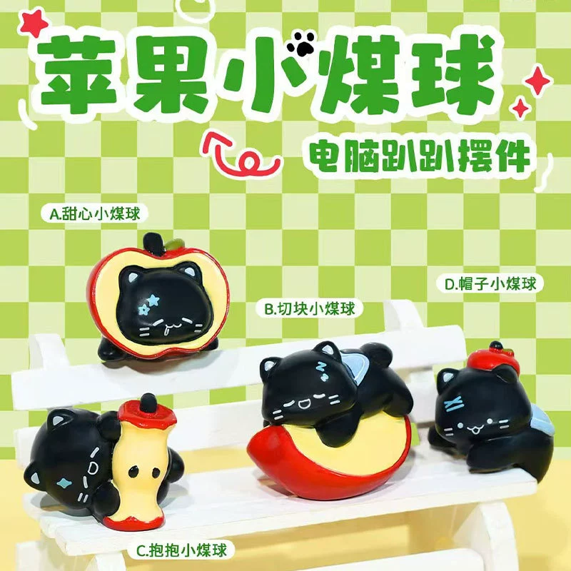 Маленькие брикеты Apple, лежащие украшения, милые животные, креативные куклы, офисные украшения для настольного компьютера, украшения, оптовая продажа